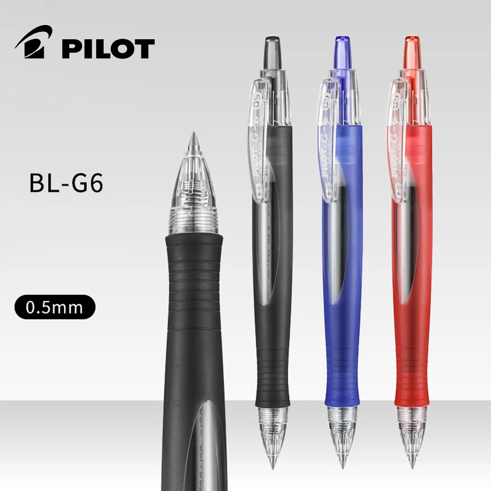 3/6/12 PCS PILOT G-6 BL-G6 Japan press neutral PEN 0.5 mm 3 colors Gel pen Writing Supplies Office & School Supplies