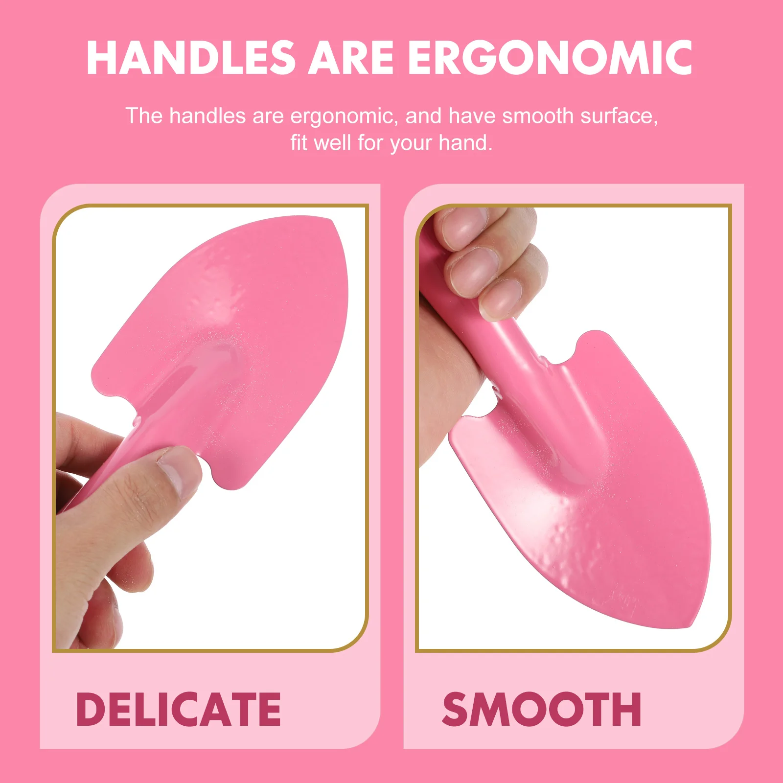 4 Pcs Gardening Shovels Ergonomic Iron Planting Tools Red Green Lightweight Portable Soil Digging for Flowers