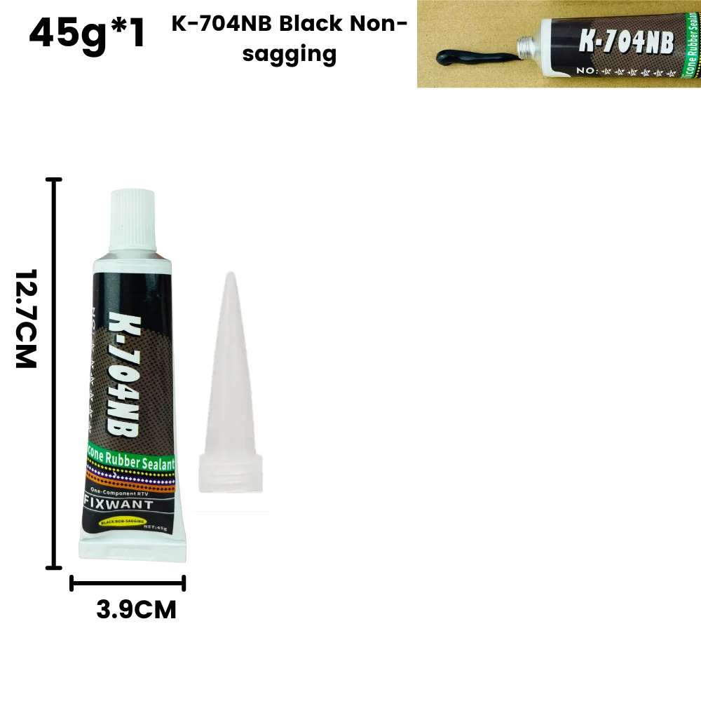 Silicone Industrial Adhesive 45g - High-Strength RTV Sealing Glue for Electronics (Available in Black, White, Transparent)