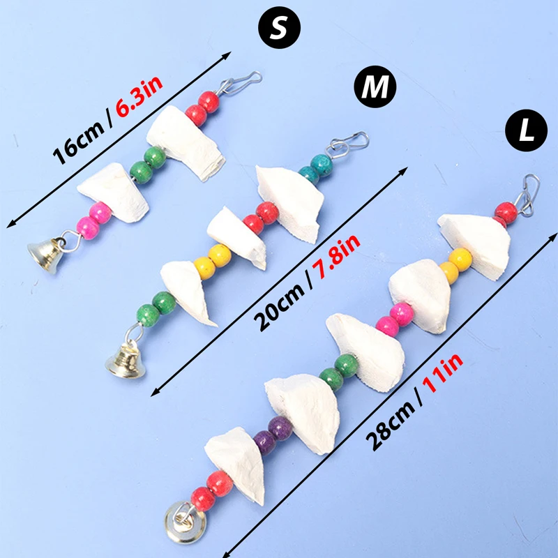 Hang Toy Parrot Birds Training Cuttlefish Bones Calcium Supplements Bird Cage Perch Hamster Molars Chewing Toys Random Color parrot toy,bird toy,pet mineral supplement,bird cage accessories
