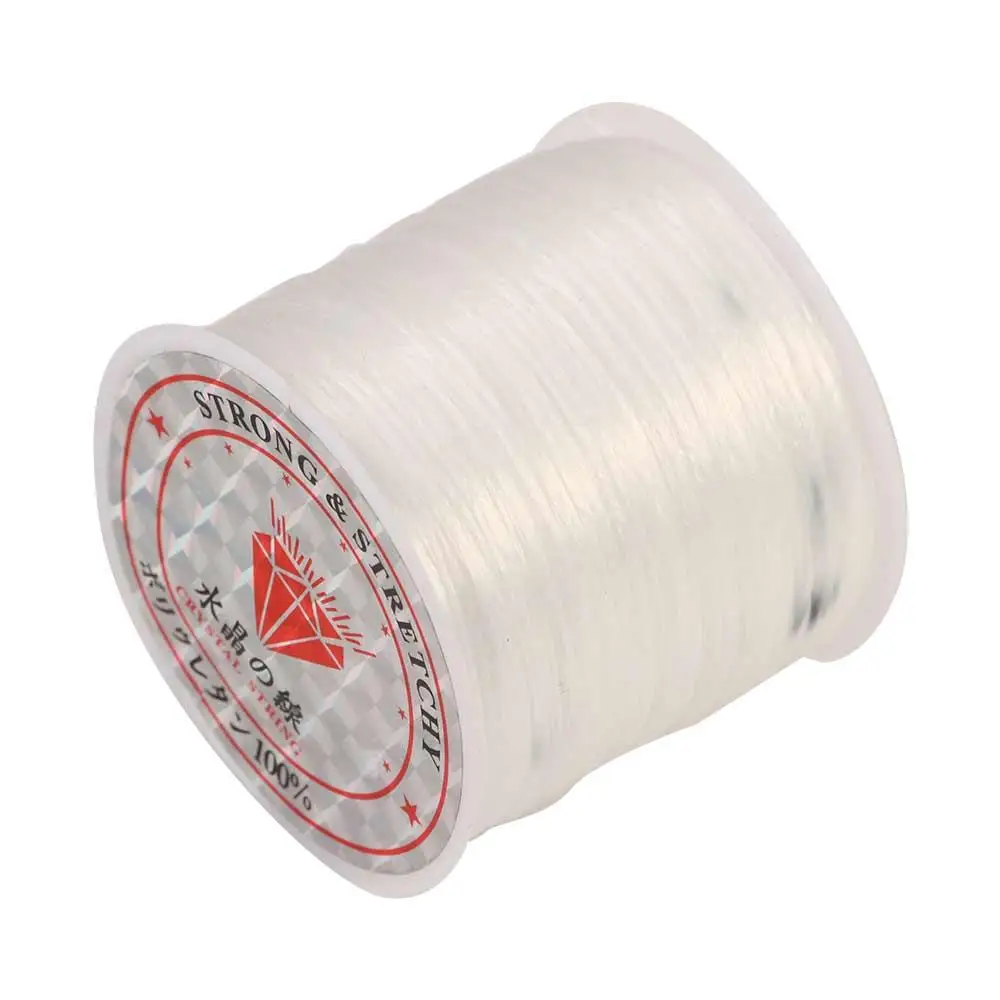 DIY 60m Rope Elastic Bracelets Craft Fibre Wire Beading Thread Stretch Cord