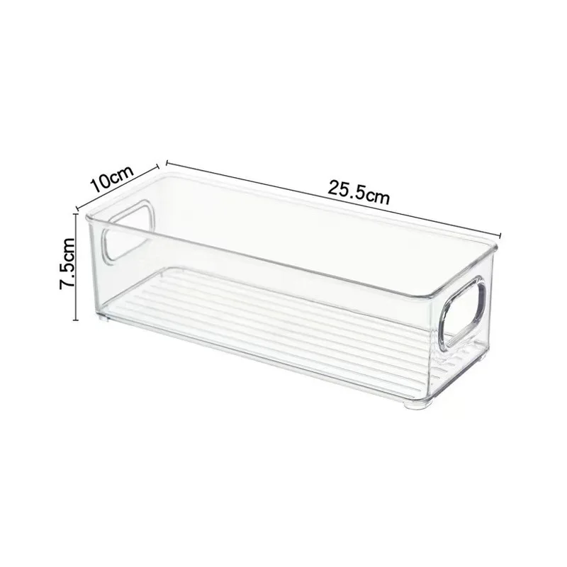 thumbnail image 1 of Organizador de refrigerador apilable, caja de almacenamiento de alimentos para refrigerador con asa, organizador de alimentos para despensa y congelador de plástico transparente, herramienta de cocina, 1 of 5