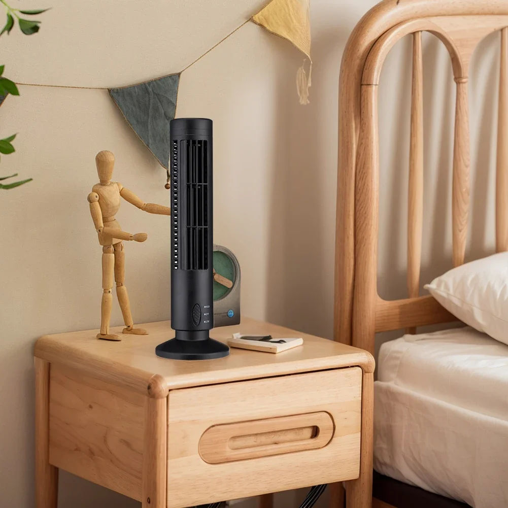 Plastic Bladeless Tower Fan for Living Room and Bedroom