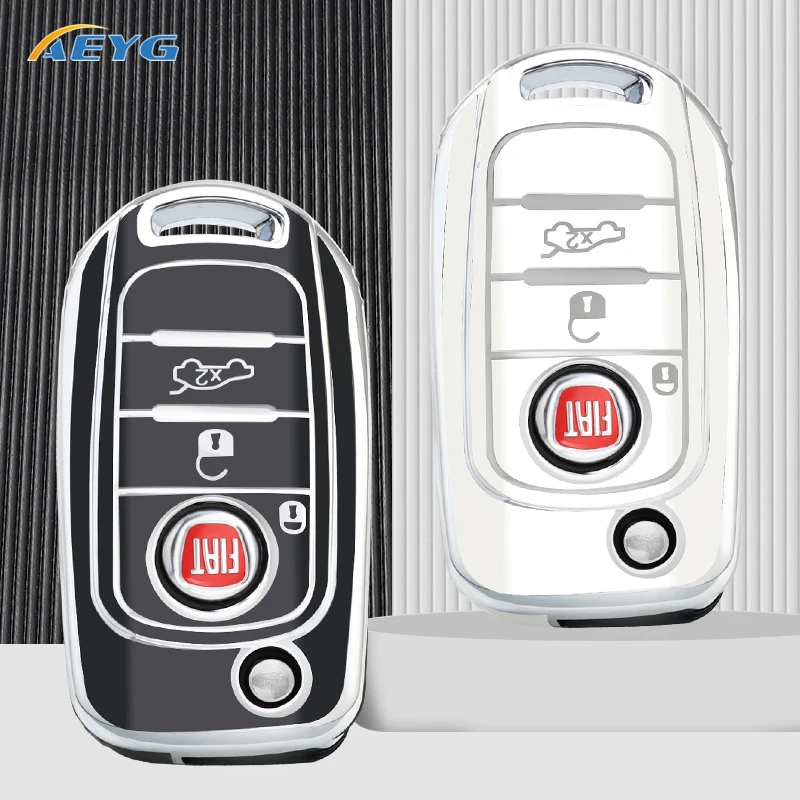 Nuova Custodia Per Chiave Auto In Tpu Per Fiat Tipo 3 Pulsanti Copri Chiave Per Auto Per Fiat Tipo 2018 2020 Flip Pieghevole Portachiavi Accessori