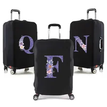 

Suitcase Elastic Protective Cover for Travel Accessories,Luggage Dust Cover,for 18-28 Inch New 26 Letter Purple Flower Series