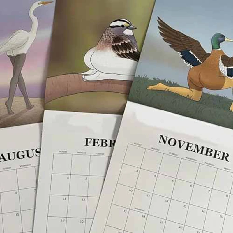 

Calendar Of Extremely Accurate Birds Wall Calendar Jan. 2024 - Dec. 2024,12 Monthly Birds Hanging Calendar Planner Durable