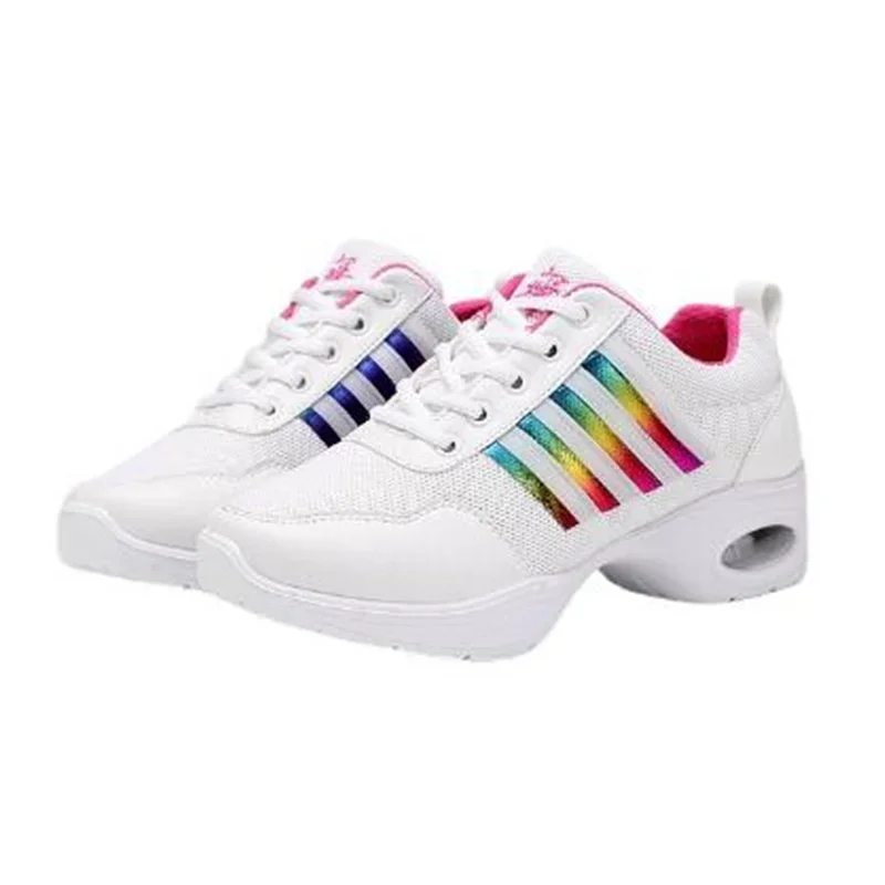Women Sneakers Jazz Dance Shoes Flying Woven Mesh Face Modern Dancing Shoes For Woman Spring Summer Ladies Outdoor Sports Shoes