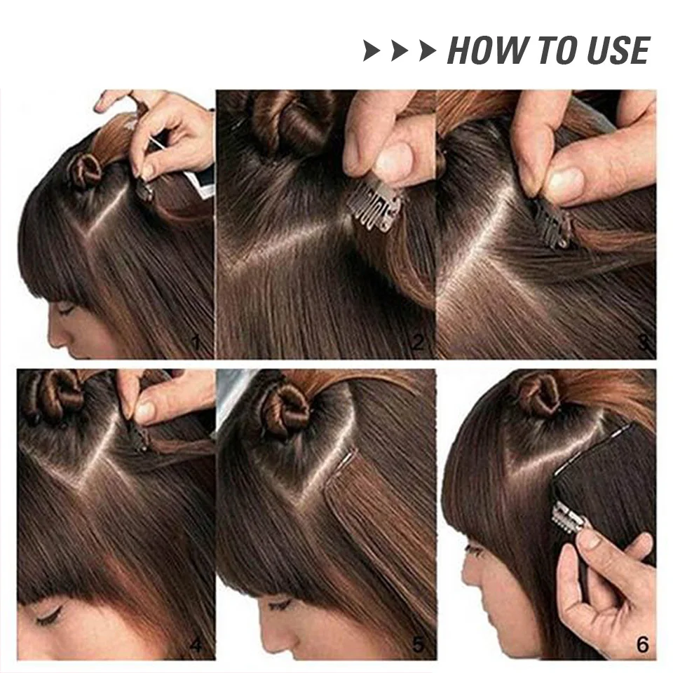 Hair Extensions 8 Clips In Long Straight Blonde 60CM Natural Synthetic Hair For Women