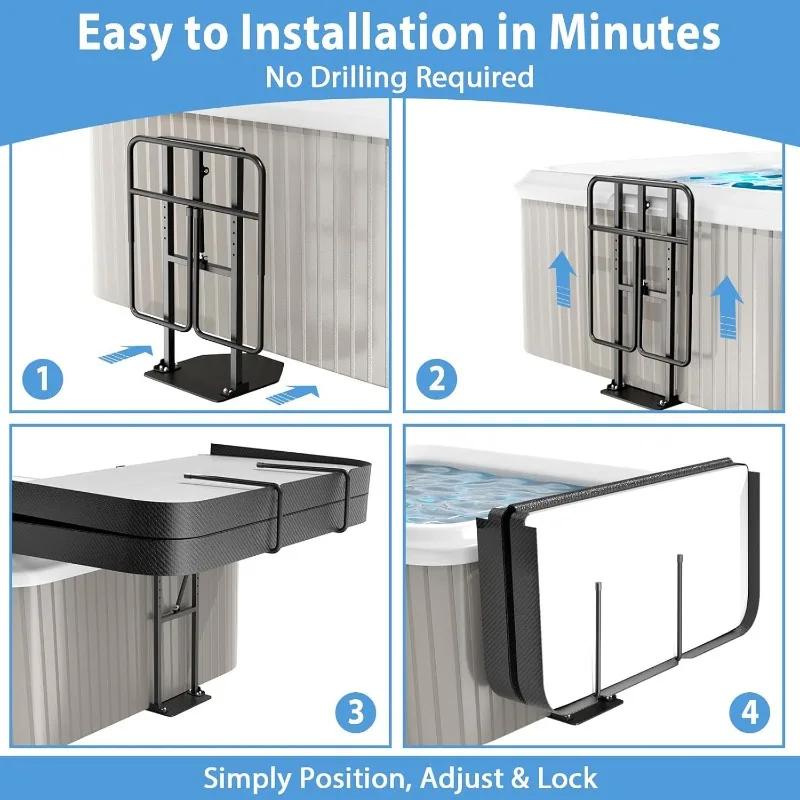 온수 욕조 덮개 리프트, 유압식 스파 덮개 리프터, 간편 작동 개폐 도구