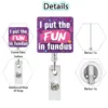 Acrylic Glitter Baby Uterus Donut Retractable Badge Reel Rotating Crocodile Clip ID Badge Holder for Doctor Nurse 3
