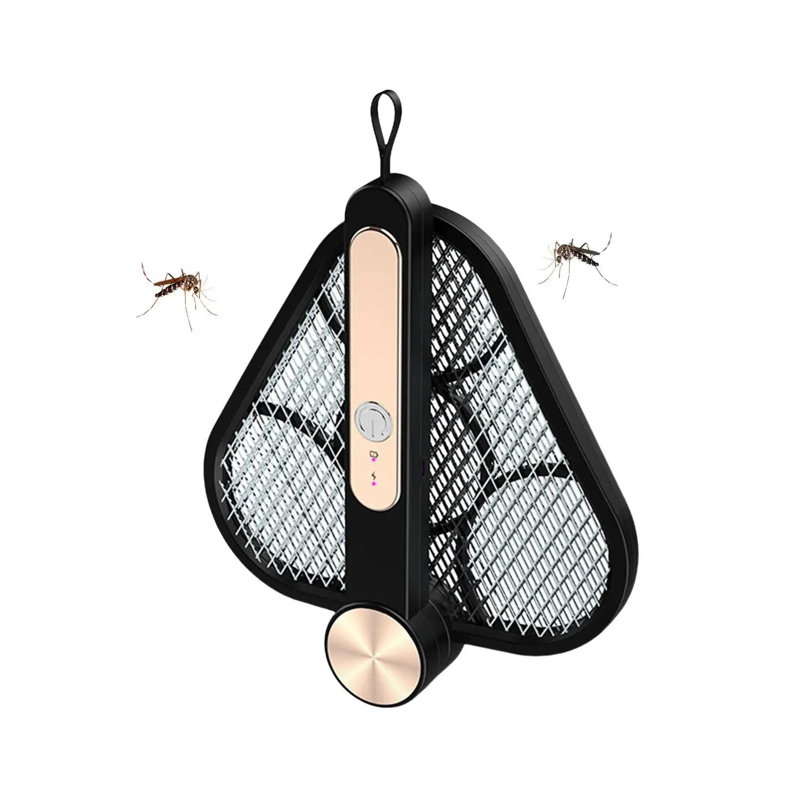 Foldable Mosquito Zapper Racket Bug Killer Lamp USB Rechargeable Bug Killer Racket Swatter for Bedroom patio Office