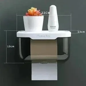 Bathroom Toilet Paper Holder Rack Paper Towel Waterproof Punch-free Storage Box Toilet Storage Kitchen Accessories
