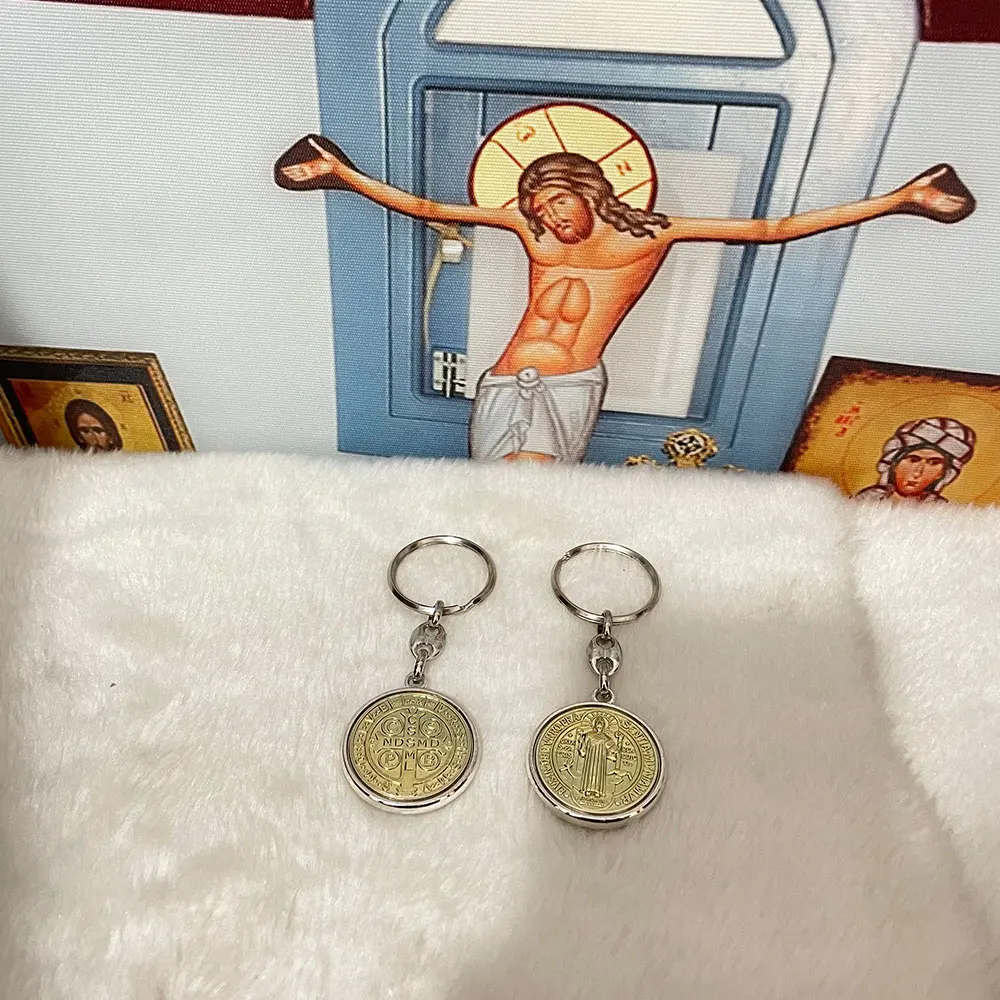 Orthodox Pendant Keyring Orthodox Catholic Talisman Car Ring Keychain Jewelry Catholic Gifts Брелок для ключей