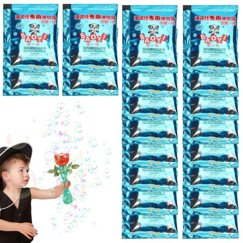 

Bubble Machine Solution 20PCS Bubble Machine Liquid Refill 10ml Portable Bubble Liquids For Bubble Wand Machine Easter Gifts