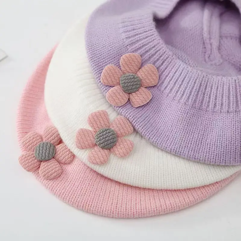 2025 Spring/Autumn Collection Baby Beret in Pastel Hues Versatile Knitted Children's Fashionable Casual Woolen Hat Artist's Hat