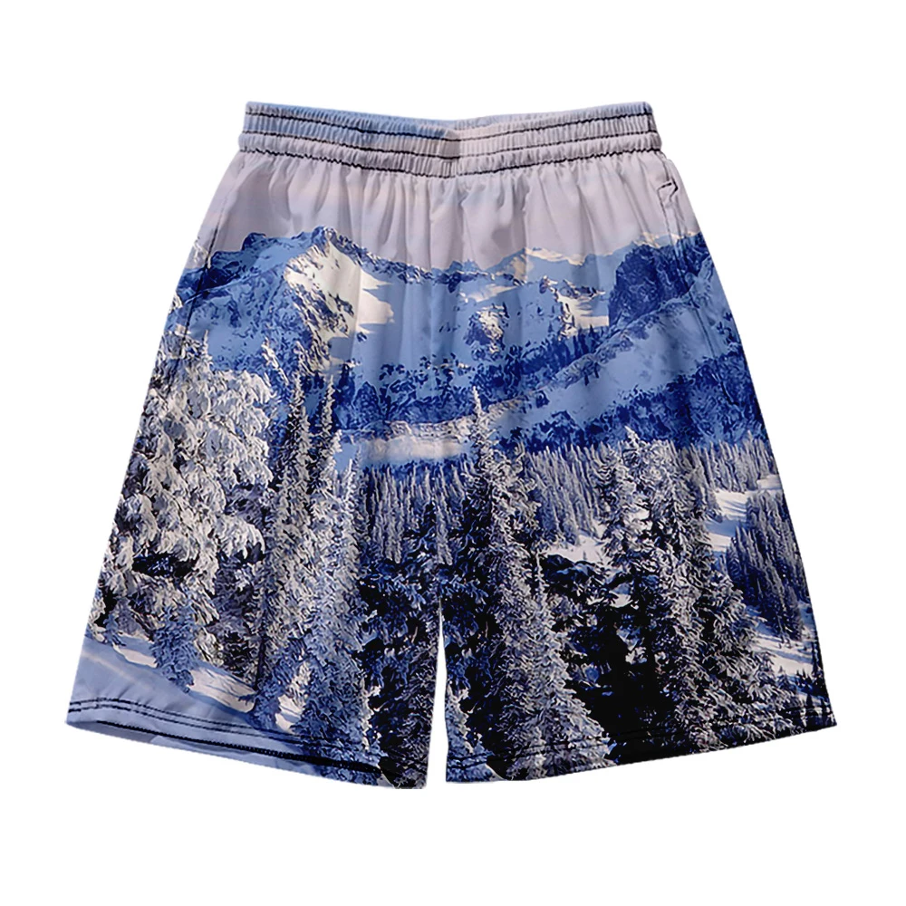 

Пляжные шорты Мужская и женская одежда 3D цифровая печать повседневные шорты модные трендовые штаны для пар 17