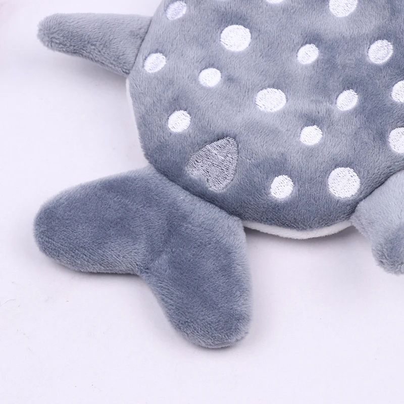 Cute Cartoon Plush Shark Coin Purse Plush Animal Wallet For Women Kids Zipper Coin Bag