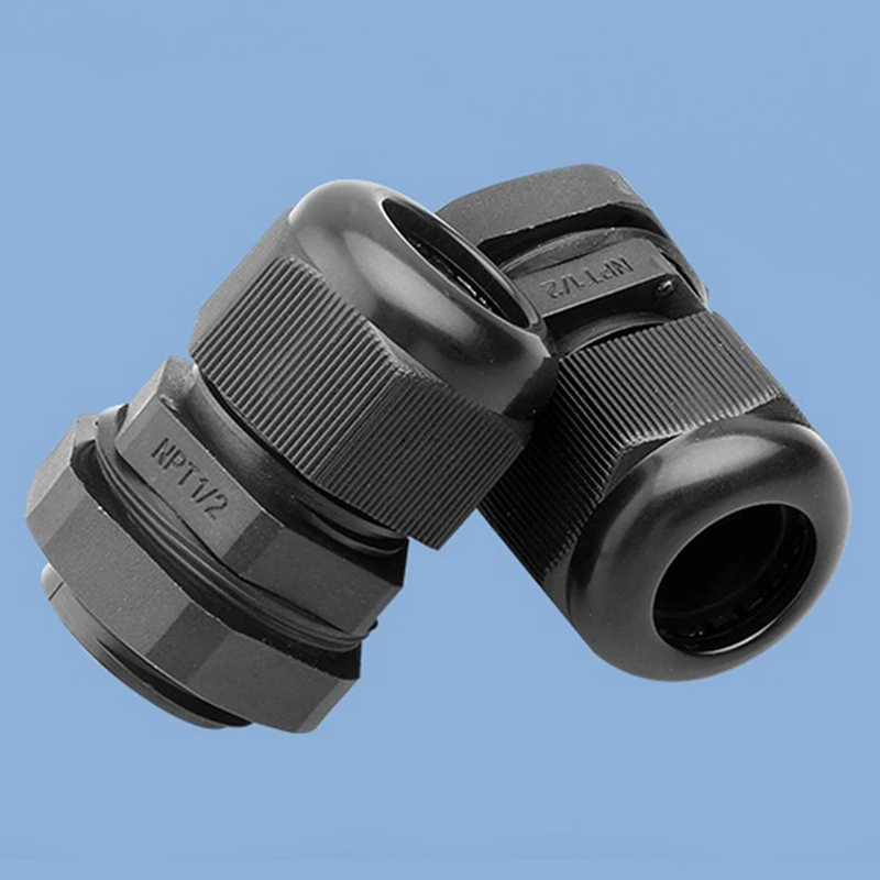 50 Pieces Of NPT 1/2 IP68 Waterproof PA66 Cable Gland Flame-Retardant Environmental Protection Cable Fixing Head(Black)