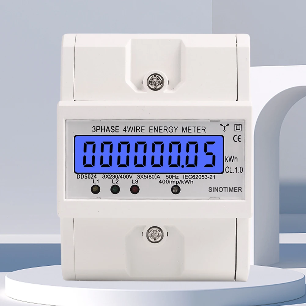 跮 LCD   Һ ,  繫ǿ  跮, 3  4  KWh, DIN  5-80A, 400V