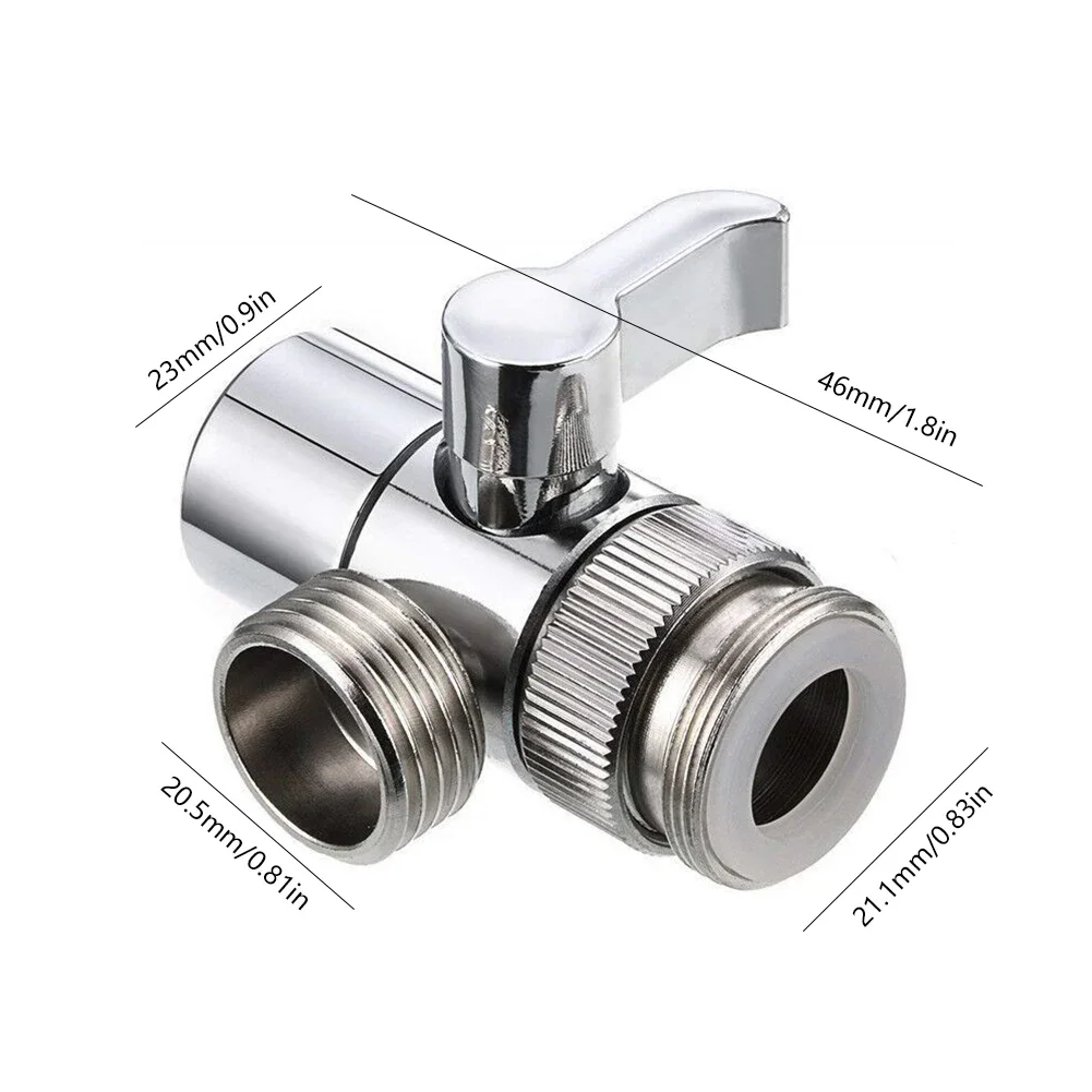 T Adapter Valve Diverter Valve Faucet Valve 3 Way Switch Faucet Adapter Kitchen Sink Splitter For Toilet Bidet Shower Bathroom Accessorie