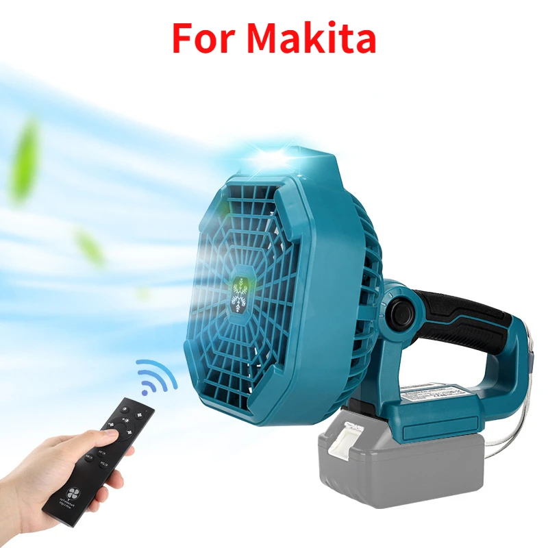 14.4-18V Portable Cordless Fan for Makita/Bosch/Dewalt/Milwaukee 18V Lithium Bat