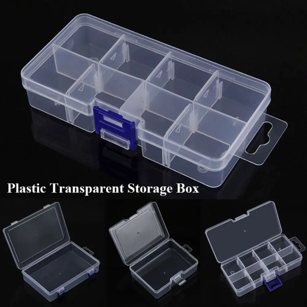 

Square Transparent Storage Box Hot Plastic Transparent Small Items Case 5 Sizes Jewelry Beads Container Packing Boxes
