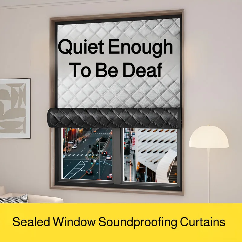 ผ้าม่านกันเสียงแบบหนา ป้องกันแสงและลดเสียงรบกวน พร้อมฉนวนกันความร้อน สำหรับริมถนน 1