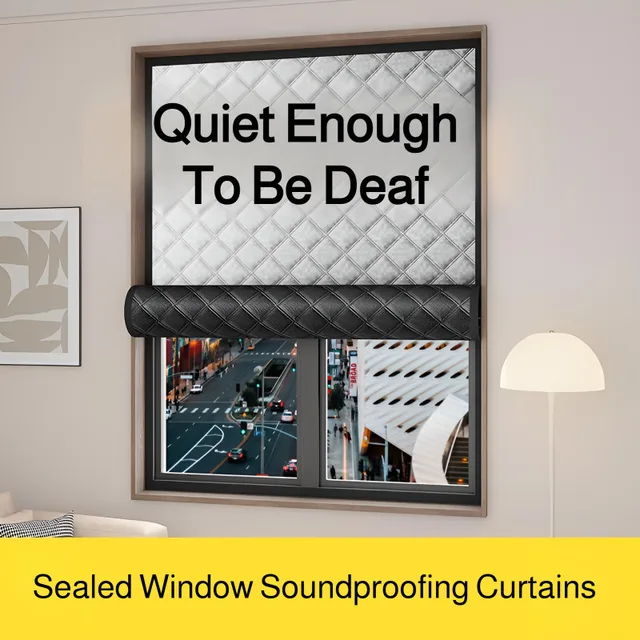 ผ้าม่านกันเสียงแบบหนา ป้องกันแสงและลดเสียงรบกวน พร้อมฉนวนกันความร้อน สำหรับริมถนน 1