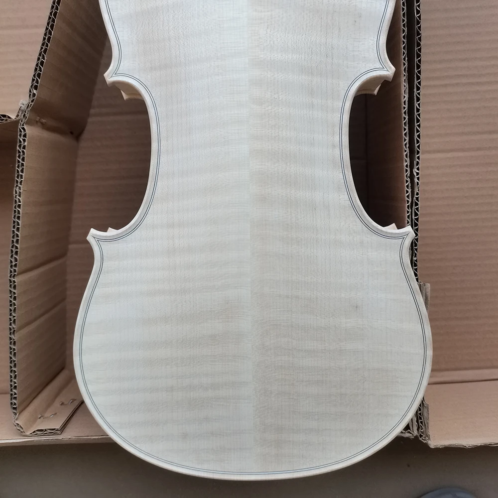 Stradivari European spruce Flame Maple violin white embryo unfinished white maple wood violin 4/4 3/4 1/4 1/2 DIY