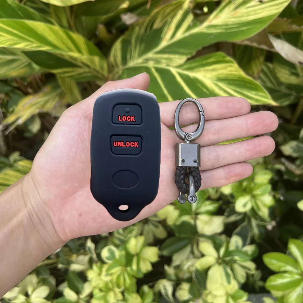 Key case key case cover car key shell remote control case cover silicone car remote key cover case 2 + 1 button for TOYOTA RAV Cruiser 4Runner Camry Celica Echo Highlander keychain accessories