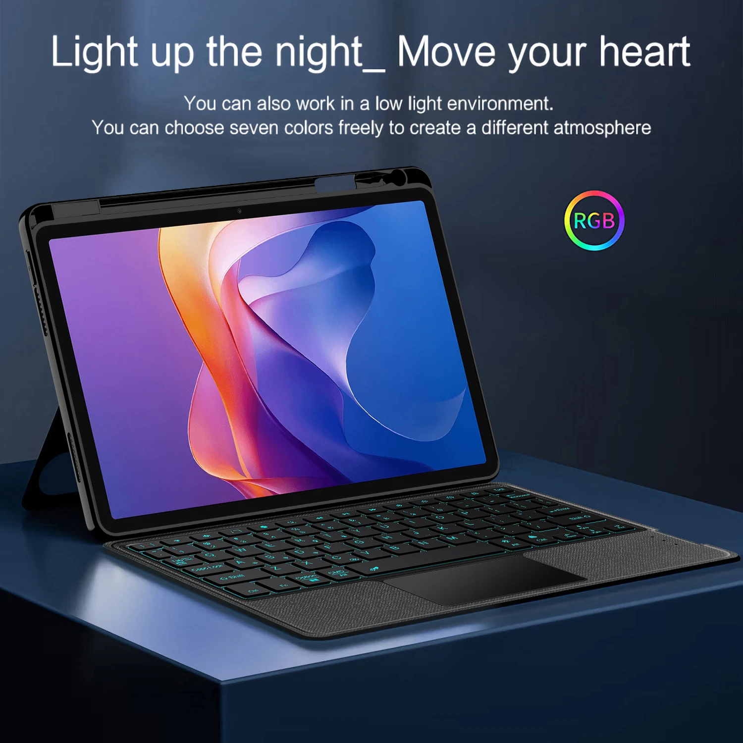 AJIUYU Removable Smart Trackpad Magic Keyboard Case