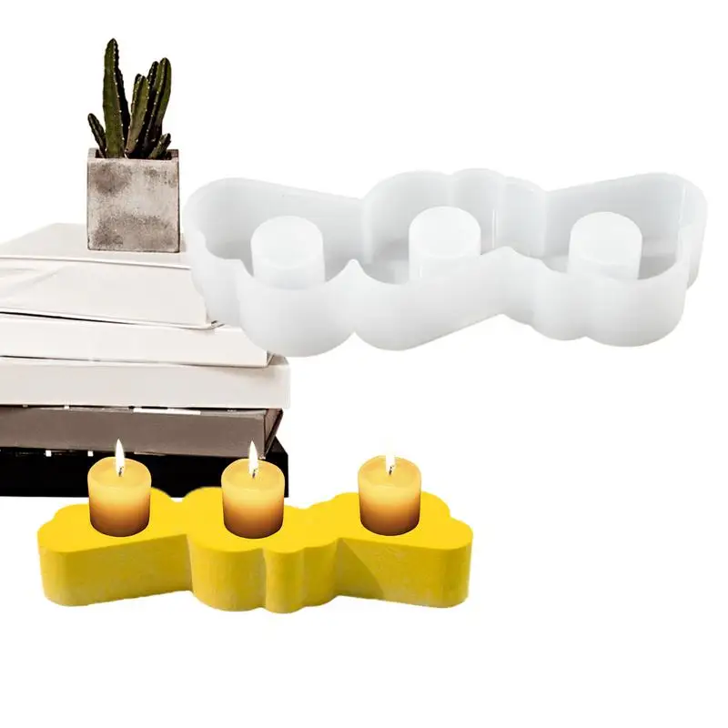 

Силиконовая форма для подсвечника, подставка 3D для свечей, легко снимается, декоративное украшение для желе, масла, льда