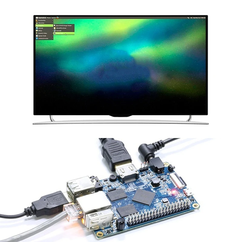 Orange Pi PC Arm   H3 1GB DDR3 4 ھ 1.6G  ҽ  ȵ̵4.4,  