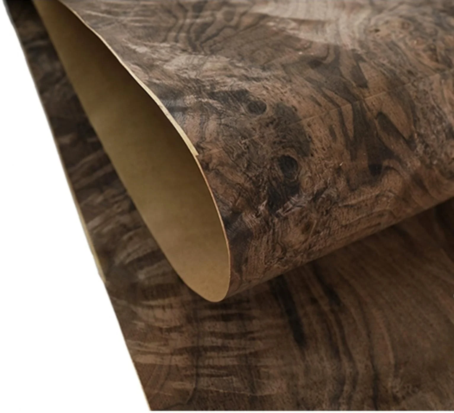 L:2.5meters Width:580mm T:0.25mm Natural Black Walnut Burl Wood