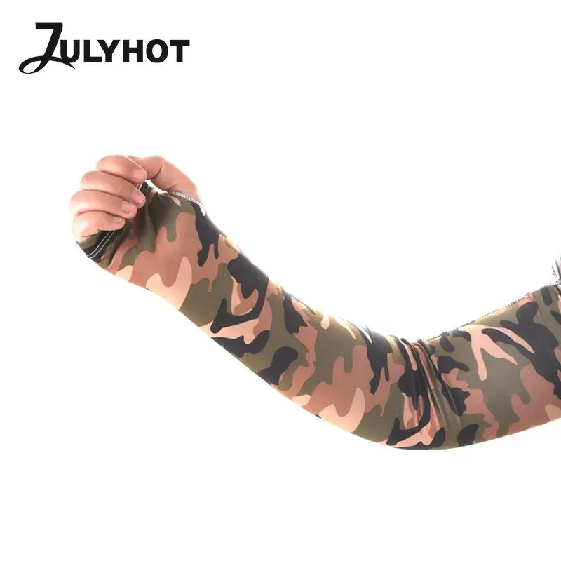 1 Pair Camouflage Arm Sleeves arm sleeves fishing sleeves UV Protection Cycling Fishing Running Ice Silk Long Tattoo Sleeve Anti-Sunburn Cuff Cover