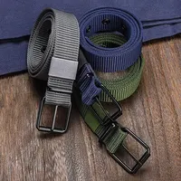 Men's Nylon Belt Porous Canvas Pin Buckle Belt Outdoor Sports Belt Women's Trendy Belt With Jeans Belt For Men Women 3