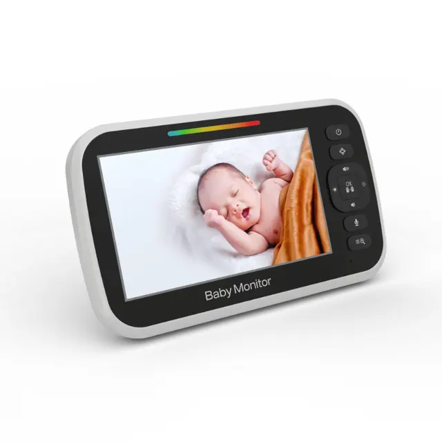 5Inch Wireless PTZ  Baby Monitor Temperature Monitoring VOX Feeding Remind Intercom BabySistter Nanny Cam Long Range Baby Camera 4