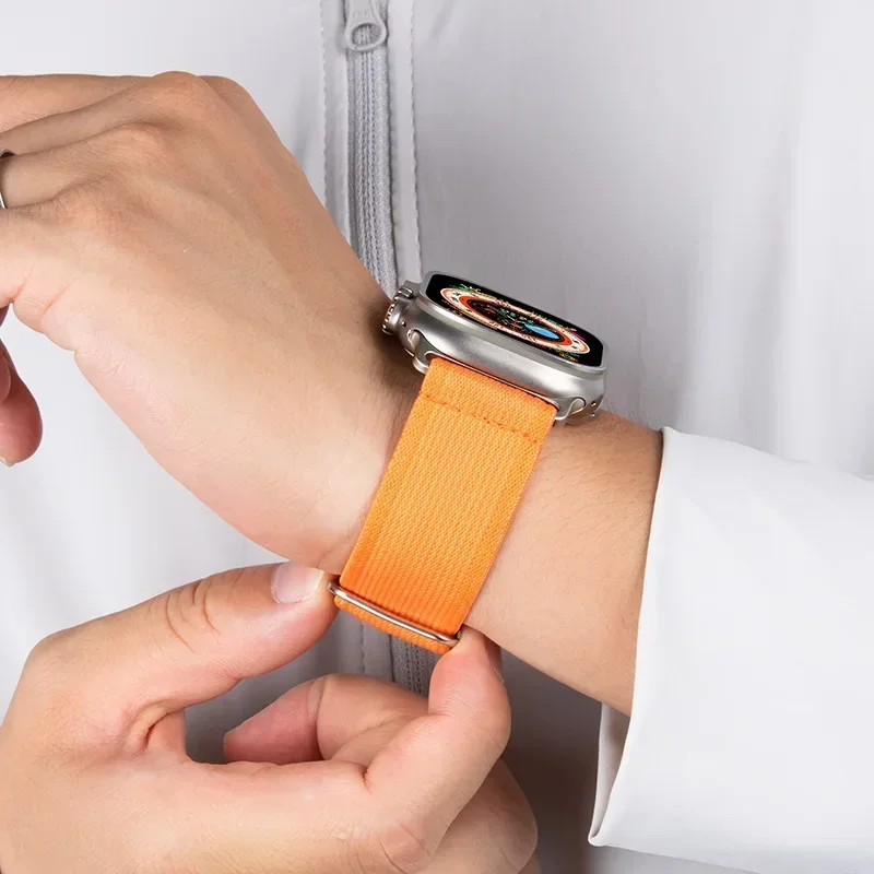 Nylon Elastic Strap for Apple Strap Ultra2 9 8 7 49mm 45mm 41mm Wild Diameter Bracelet for IWatch 6 5 4 SE 44mm 42mm 40mm 38mm