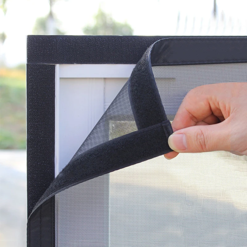 Black Window Screen Mesh, Air Tulle Adjustable Summer Invisible Anti-Mosquito net Fiberglass 1