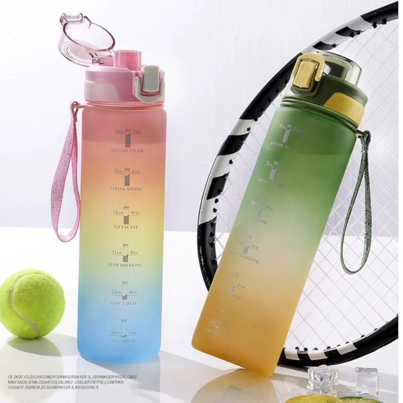 Bottiglia Da Bici Di Grande Capacità Da 1 Litro Borraccia Sportiva All'Aperto Escursionismo Ciclismo Tazza Portatile Bottiglia D'Acqua In Plastica Acc