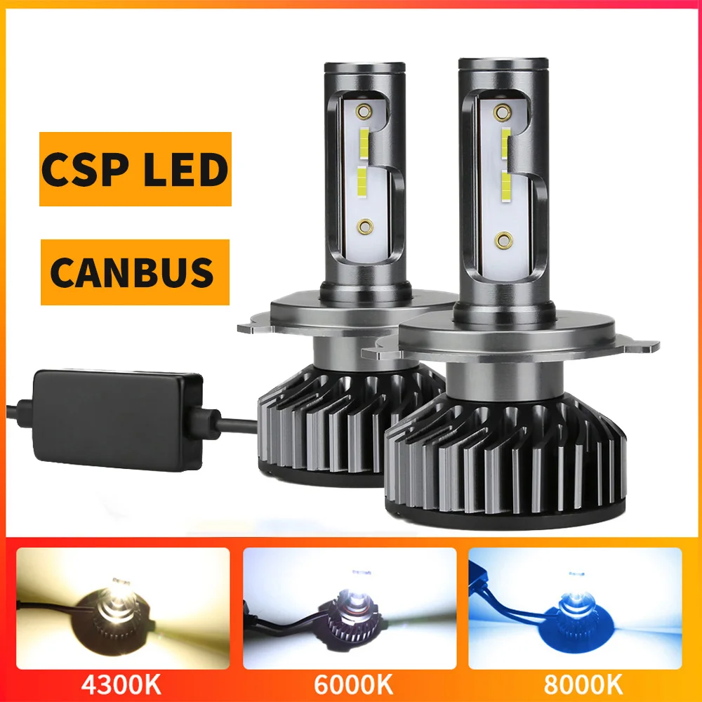 

Zdatt LED H1 H7 H4 H11 9006 HB4 9005 HB3 Led Headlights Bulbs Canbus 80W 20000LM 4300K 6000K 8000K CSP Chips 12V Turbo Auto Lamp