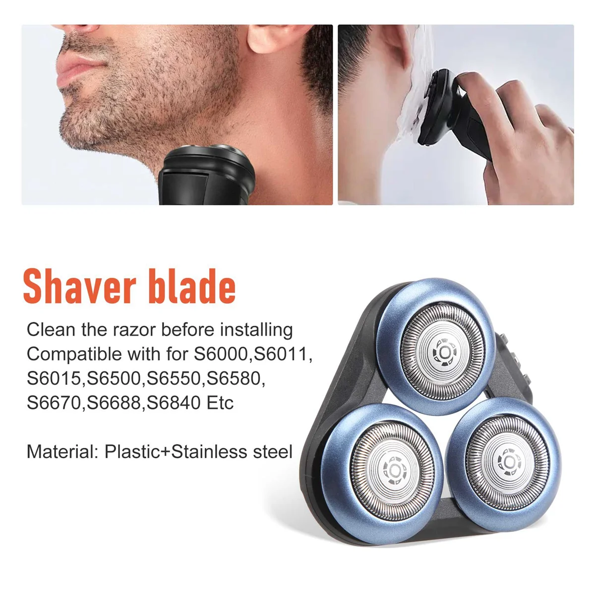 Replacement Shaver Head for Philips S6000 S6011 S6015 S6500 S6550 S6580 S6670 S6688 Razor Blade