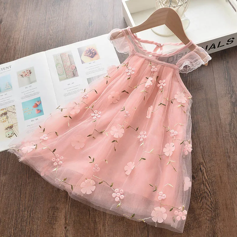 Keelorn Girls Dress 2022 Summer Kids Clothes Sleeveless Hollow Baby Princess Dresses For Baby Clothing Children's Vestidos 2-7Y family xmas outfits Family Matching Outfits