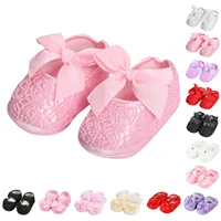 Summer Princess Ribbon Bow Toddler Shoes For Baby Girls Hollow Out Crochet Prewalker Cartoon First Walker Shoes Zapatillas NiñO 1