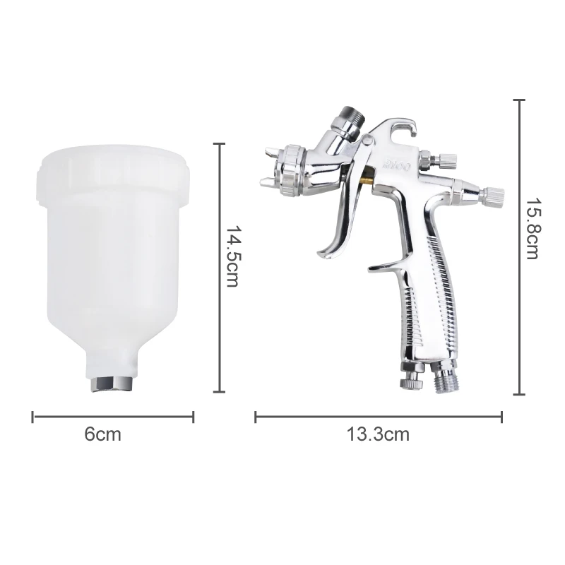 RONGPENG High Quality 0.8mm 1.0mm Nozzle Touch Up Spray Gun Air Cap Needle Kit Airbrush For Auto Painting Decorating