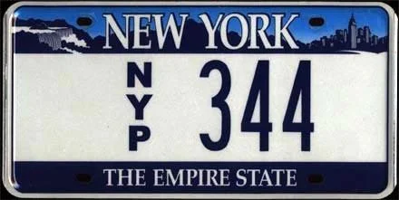 

New York Nyp License Plate Tin Cover Frame Shield Tinted Bubbled Flat Car 15.5cm*30.5cm