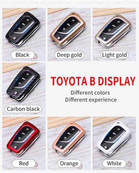 Custodia per chiave auto completa in ABS in fibra di carbonio per Toyota Yaris Auris Corolla Reiz Avensis Verso Aygo Rav4 Scion TC IM 2020 21 - Custodia per chiave auto completa in ABS in fibra di carbonio per Toyota Yaris Auris