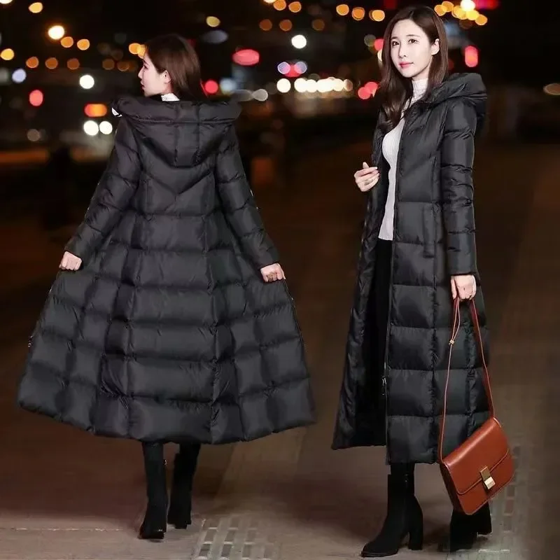 

Sandro Rivers 2023 Women's winter cold coats long parkas warm down basic jacket fashion cotton padded outwear female hooded wind