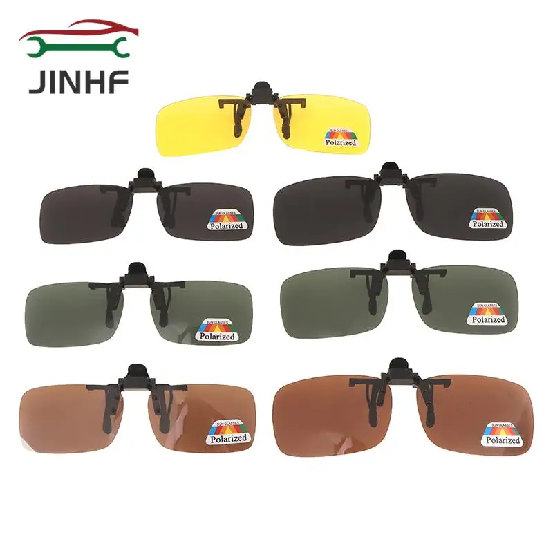 Car Driver Goggles polarized sunglasses night vision sunglasses driving glasses Polarized Sun Glasses Driving Night Vision Lens Clip On Sunglasses Interior Accessories 1PC