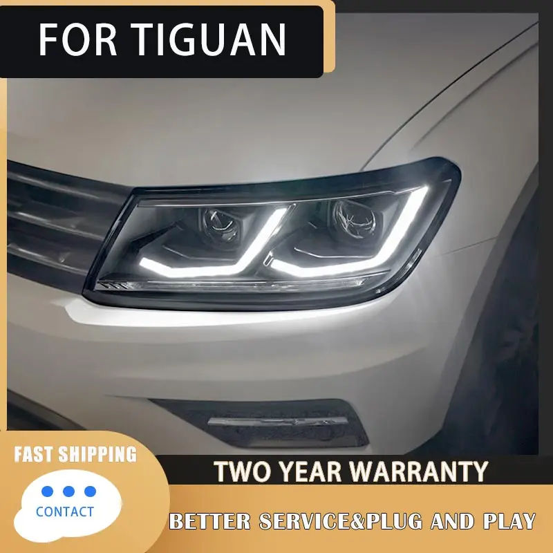 

Headlight For VW Tiguan LED Headlights 2013-2016 Head Lamp Car Styling DRL Signal Projector Lens Automotive Accessories Front